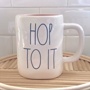 Rae Dunn Ceramic HOP TO IT easter Mug